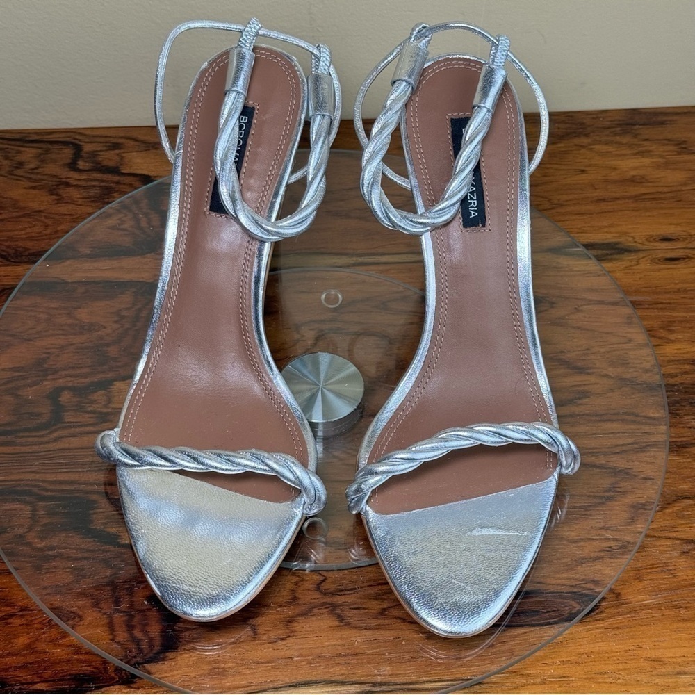 NEW BCBG MAXAZRIA Taylor Leather Braided Dress Sandal